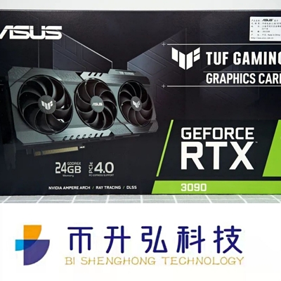 Schwarzer Bergbau Rig Grafikkarte ASUS TUF GeForce RTX 3090 24GB ETH