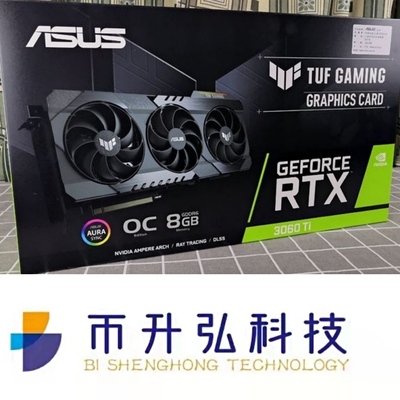 Schwarzes 290W ASUS TUF GeForce RTX 3060TI OC 8GB 8pin 1665-1695MHz